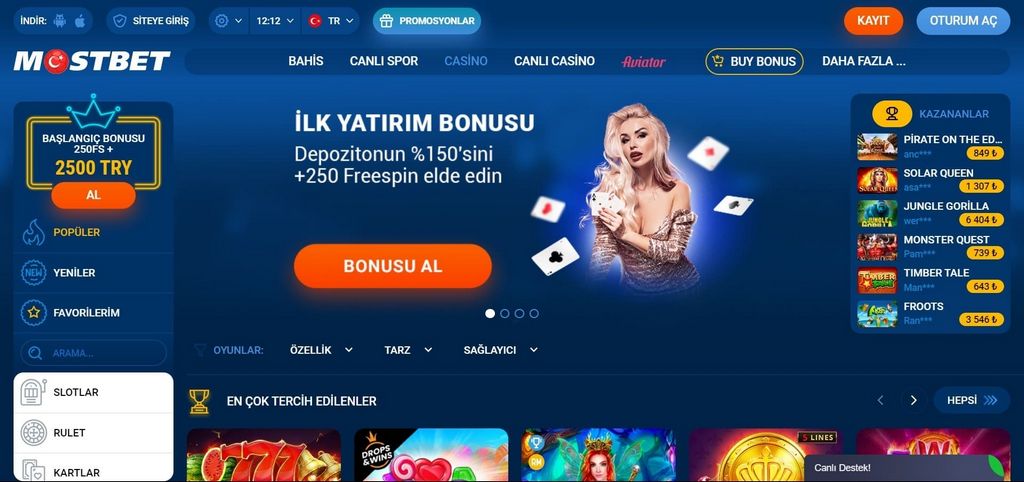 Mostbet Online Casino - Müxtəlif Oyunlar və Şanslar