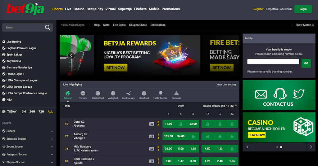 Bet9ja Nigeria Sporting Activity Betting
