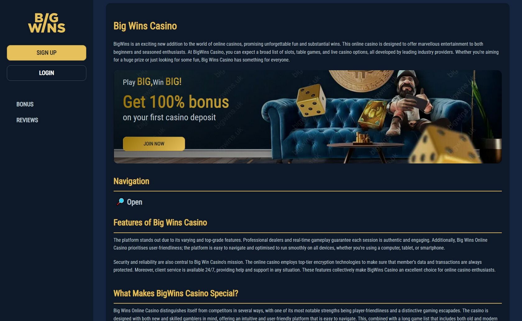 Bigwins Casino Site Evaluation Bigwins Casino Site Evaluation